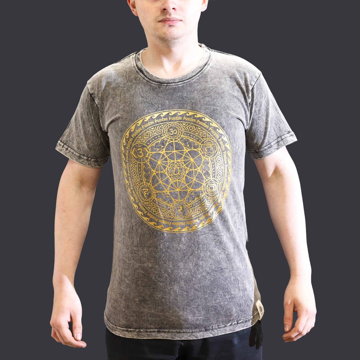 Camiseta Nomad Sari Pequeña - Chakra - Gris oscuro