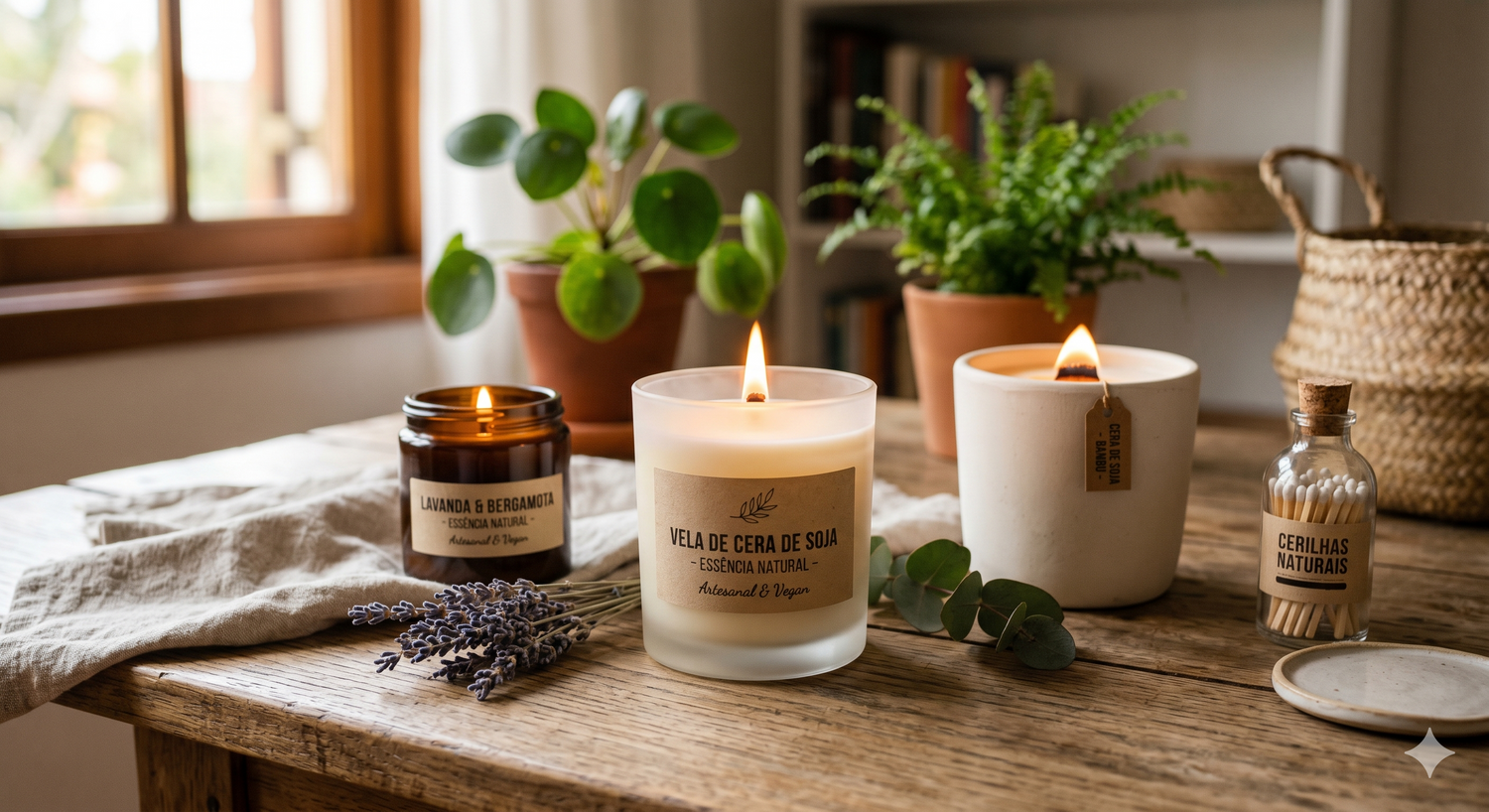 Velas de cera de soja