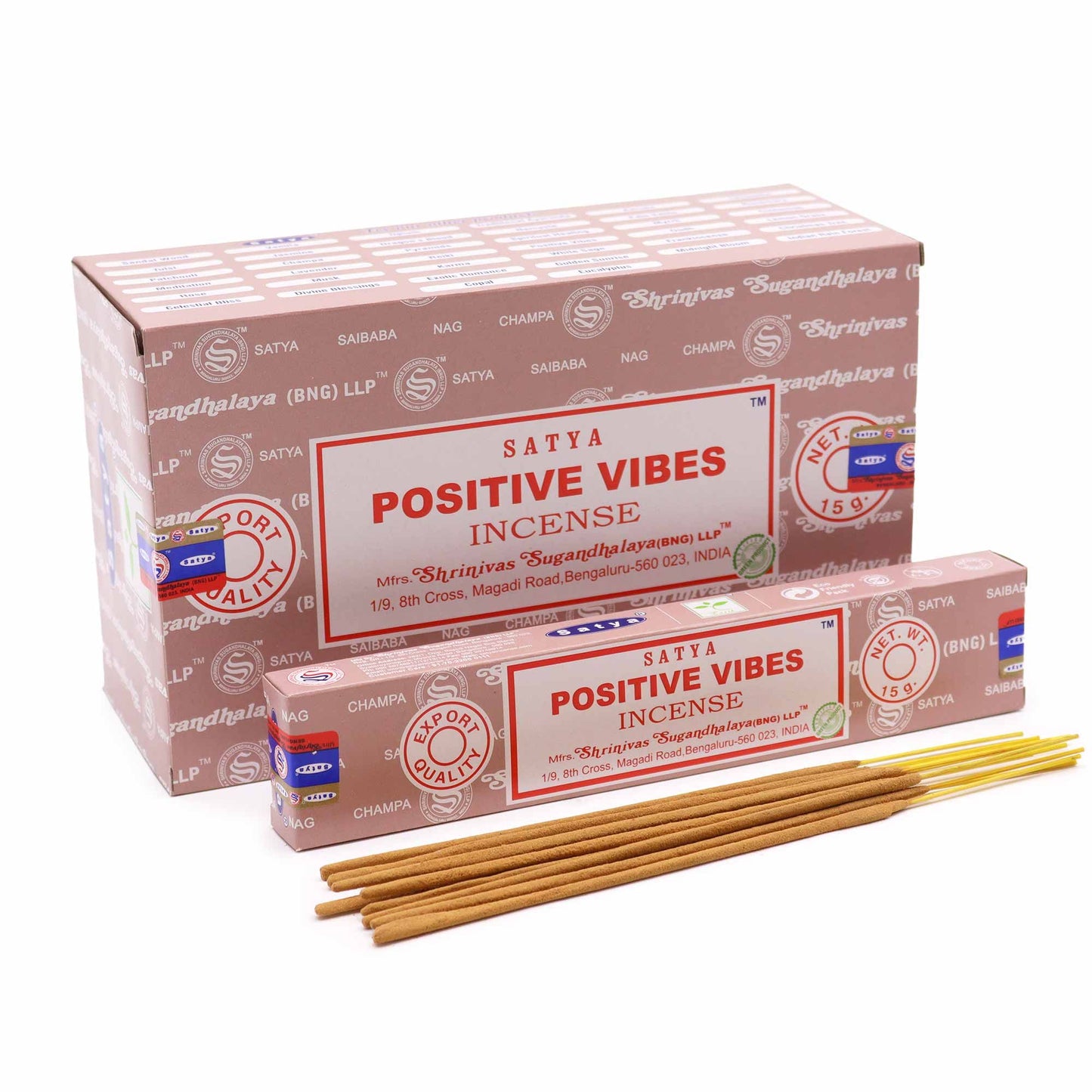 Varillas de Incienso Satya 15gm - Vibras positivas